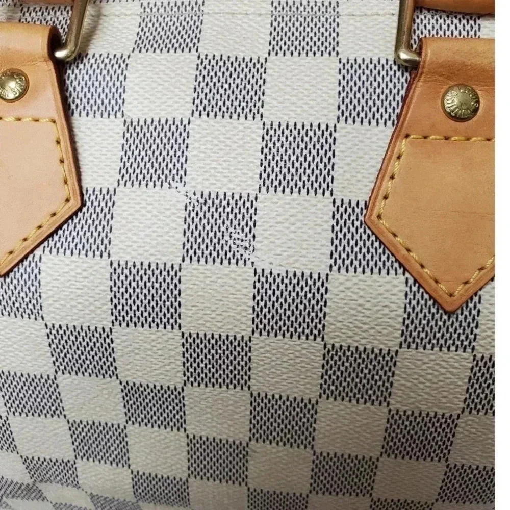 Louis Vuitton Speedy 25 Damier Azur Canvas Satchel - Picture 2 of 9